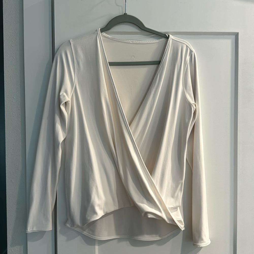 Lululemon white cross front top